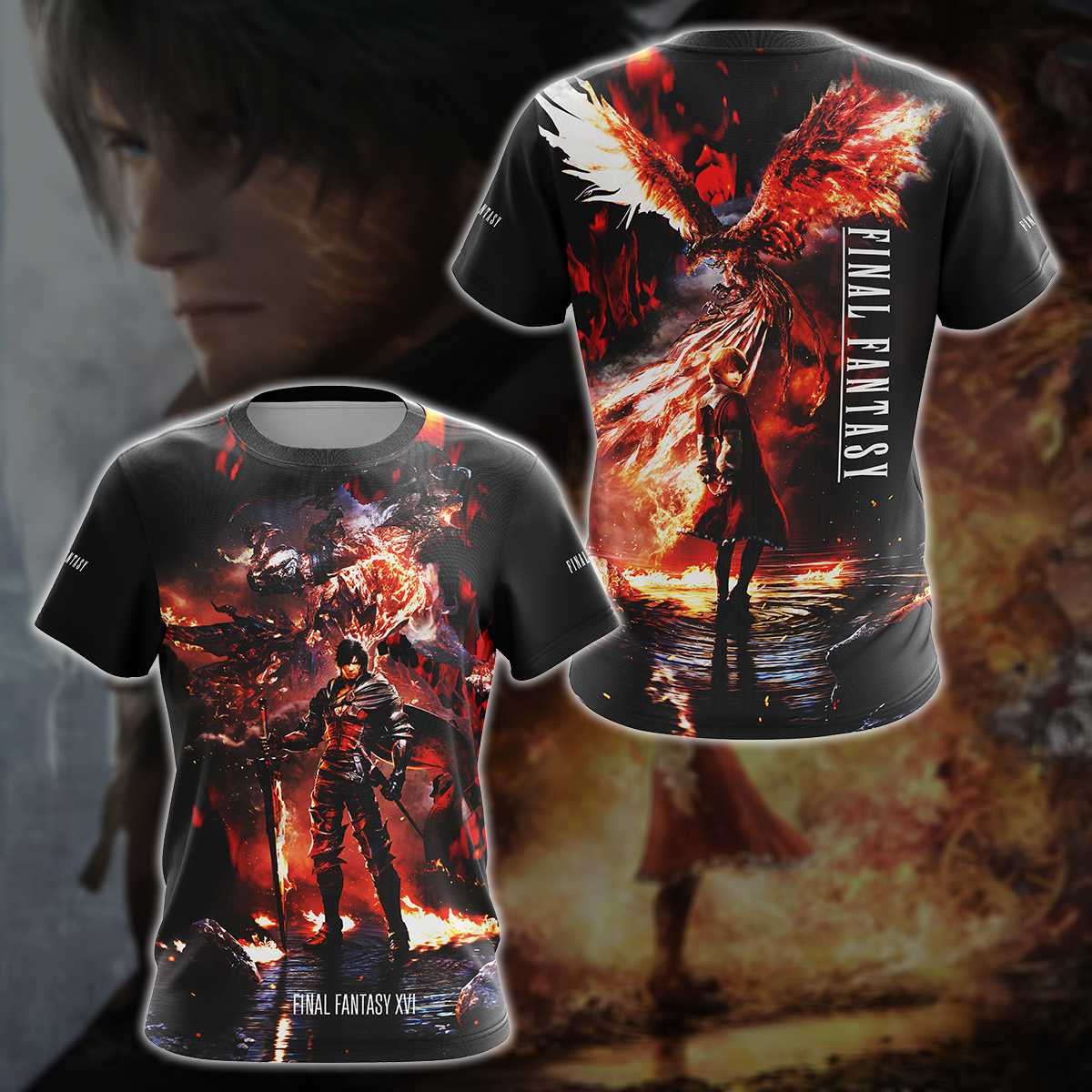 Final Fantasy XVI Video Game 3D All Over Printed T-shirt Tank Top Zip Hoodie Pullover Hoodie Hawaiian Shirt Beach Shorts Jogger T-shirt