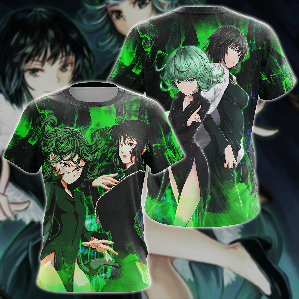 One Punch Man Tatsumaki & Fubuki 3D All Over Print T-shirt Tank Top Zip Hoodie Pullover Hoodie Hawaiian Shirt Beach Shorts Jogger T-shirt