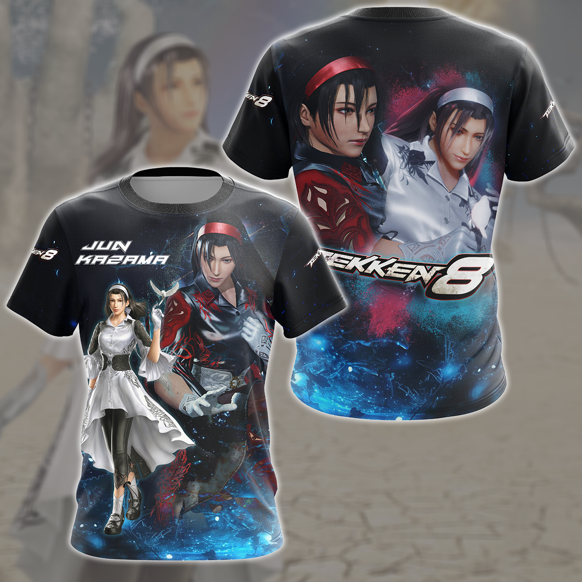 Tekken 8 Jun Kazama Video Game All Over Printed T-shirt Tank Top Zip Hoodie Pullover Hoodie Hawaiian Shirt Beach Shorts Joggers T-shirt S 