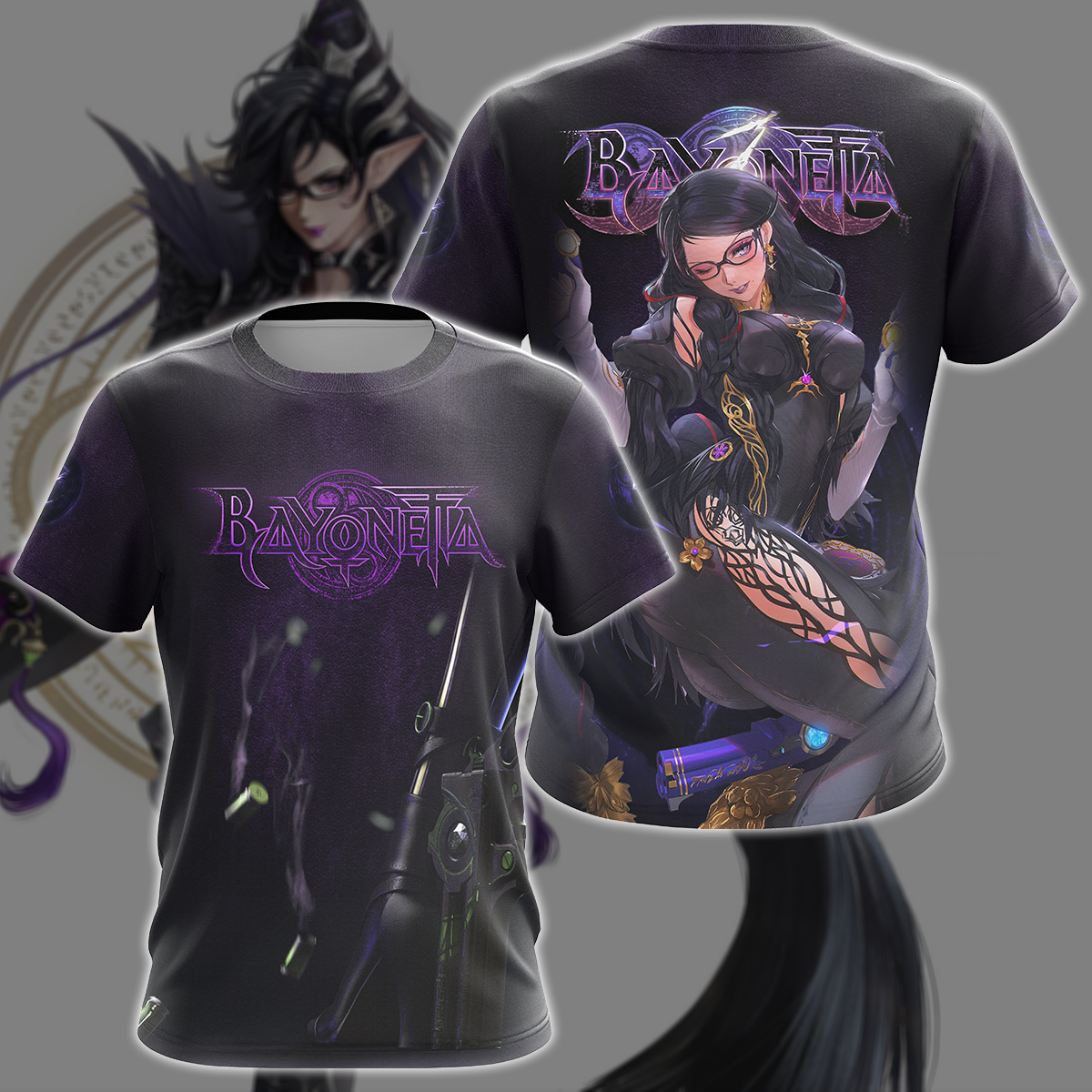 Bayonetta Video Game 3D All Over Print T-shirt Tank Top Zip Hoodie Pullover Hoodie Hawaiian Shirt Beach Shorts Jogger T-shirt S 