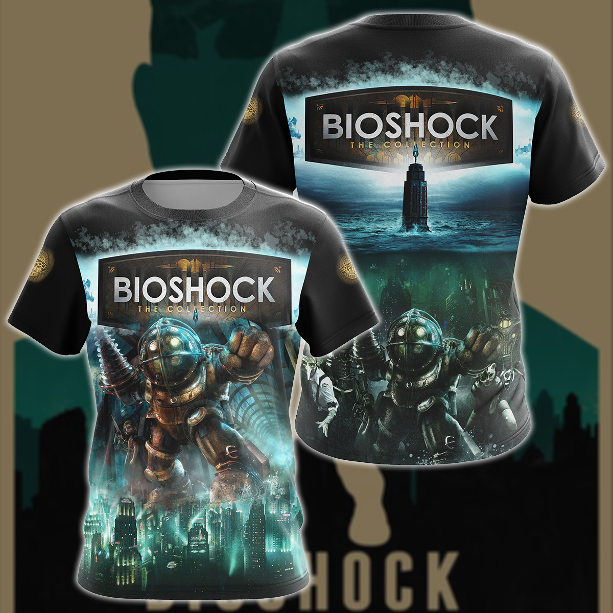 BioShock Video Game 3D All Over Printed T-shirt Tank Top Zip Hoodie Pullover Hoodie Hawaiian Shirt Beach Shorts Joggers T-shirt