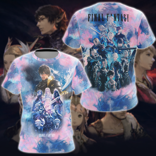 Final Fantasy XIV Video Game 3D All Over Print T-shirt Tank Top Zip Hoodie Pullover Hoodie Hawaiian Shirt Beach Shorts Jogger T-shirt