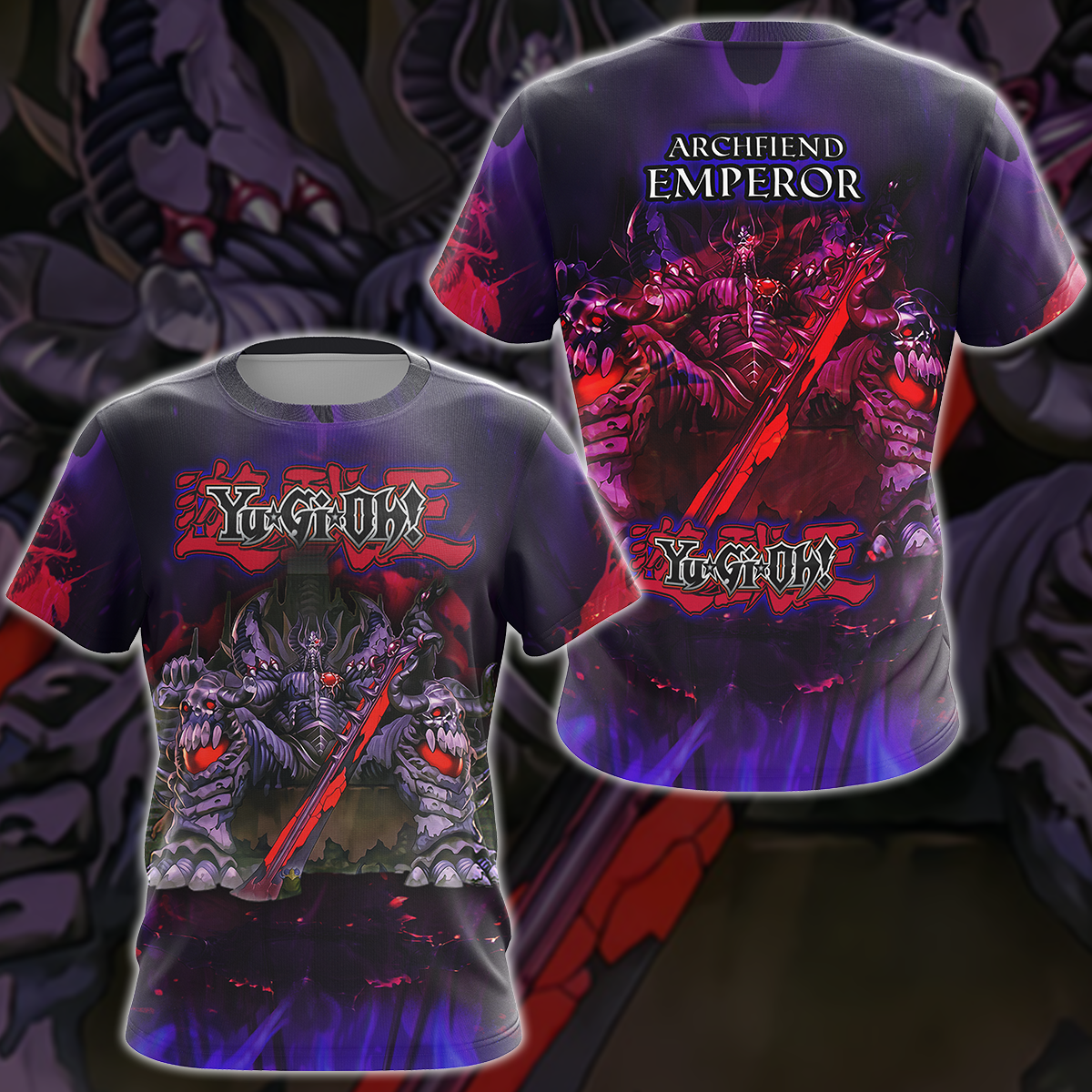 Yu-Gi-Oh! Archfiend Emperor Video Game 3D All Over Print T-shirt Tank Top Zip Hoodie Pullover Hoodie Hawaiian Shirt Beach Shorts Jogger T-shirt S 