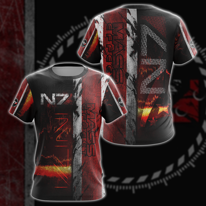 Mass Effect All Over Print T-shirt Tank Top Zip Hoodie Pullover Hoodie Hawaiian Shirt T-shirt