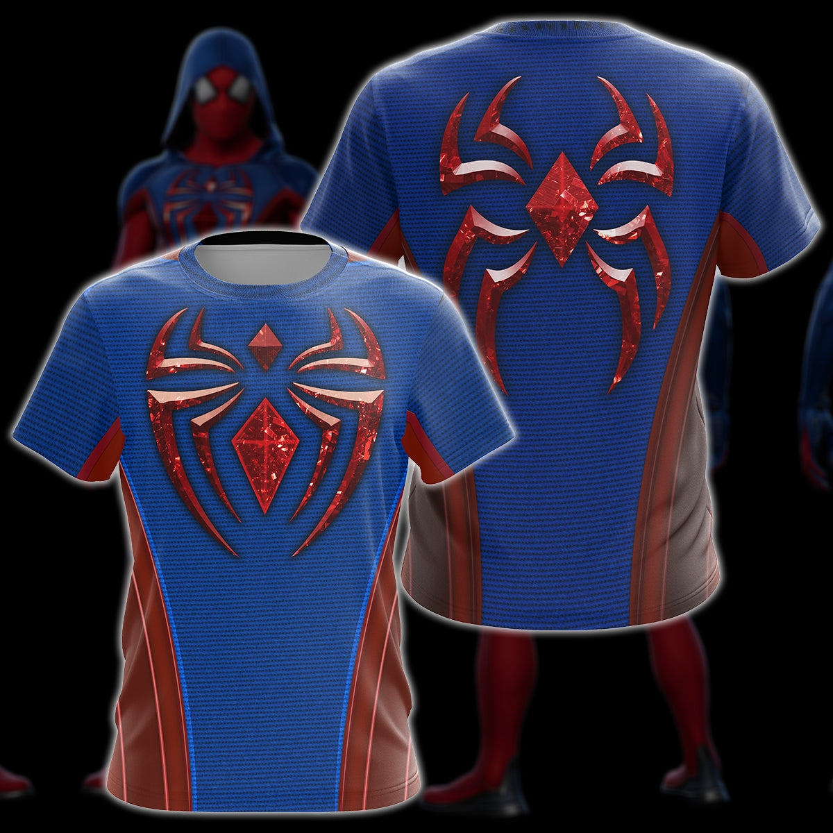 Spider-Man 2 Peter Parker Scarlet III Suit Cosplay Video Game All Over Printed T-shirt Tank Top Zip Hoodie Pullover Hoodie Hawaiian Shirt Beach Shorts Joggers T-shirt