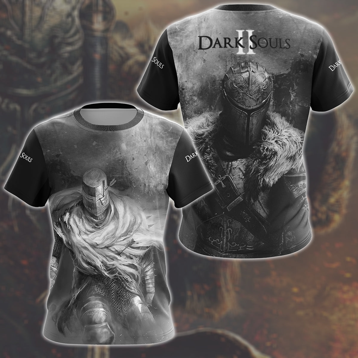 Dark Souls 2 Video Game All Over Printed T-shirt Tank Top Zip Hoodie Pullover Hoodie Hawaiian Shirt Beach Shorts Joggers T-shirt