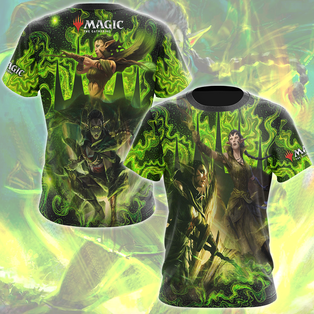 Magic: The Gathering Nissa Revane Video Game All Over Printed T-shirt Tank Top Zip Hoodie Pullover Hoodie Hawaiian Shirt Beach Shorts Joggers