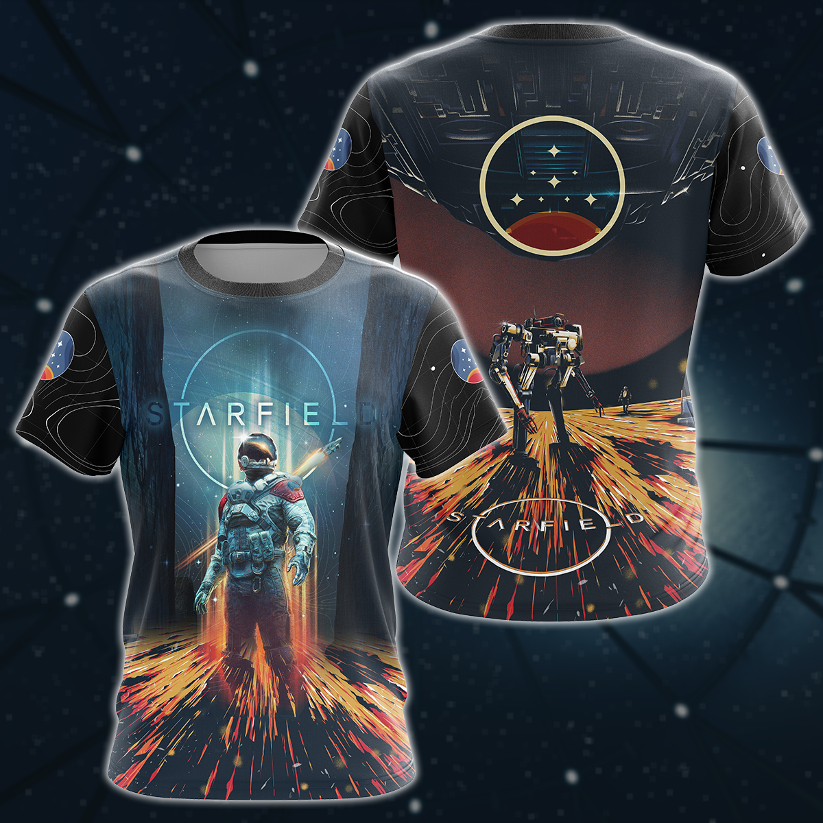Starfield Video Game 3D All Over Printed T-shirt Tank Top Zip Hoodie Pullover Hoodie Hawaiian Shirt Beach Shorts Joggers T-shirt