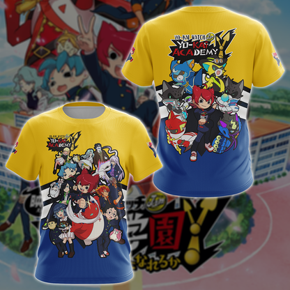 Yo-kai Watch Jam: Yo-kai Academy Y Video Game 3D All Over Printed T-shirt Tank Top Zip Hoodie Pullover Hoodie Hawaiian Shirt Beach Shorts Jogger T-shirt