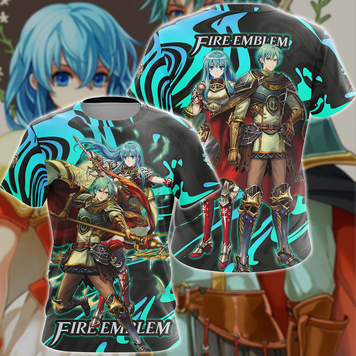 Fire Emblem Ephraim & Eirika Video Game 3D All Over Print T-shirt Tank Top Zip Hoodie Pullover Hoodie Hawaiian Shirt Beach Shorts Jogger T-shirt