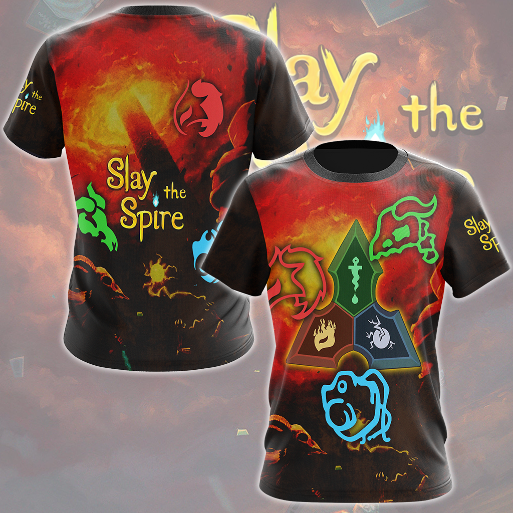 Slay the Spire Video Game All Over Printed T-shirt Tank Top Zip Hoodie Pullover Hoodie Hawaiian Shirt Beach Shorts Joggers T-shirt S 