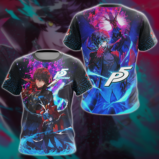 Persona 5 Video Game 3D All Over Printed T-shirt Tank Top Zip Hoodie Pullover Hoodie Hawaiian Shirt Beach Shorts Jogger T-shirt