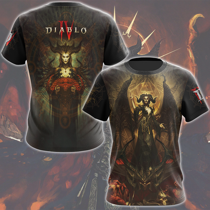 Diablo IV Video Game All Over Printed T-shirt Tank Top Zip Hoodie Pullover Hoodie Hawaiian Shirt Beach Shorts Joggers T-shirt
