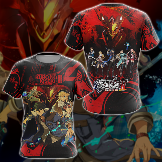 The Legend of Heroes: Kuro no Kiseki II – Crimson Sin Video Game 3D All Over Printed T-shirt Tank Top Zip Hoodie Pullover Hoodie Hawaiian Shirt Beach Shorts Jogger T-shirt