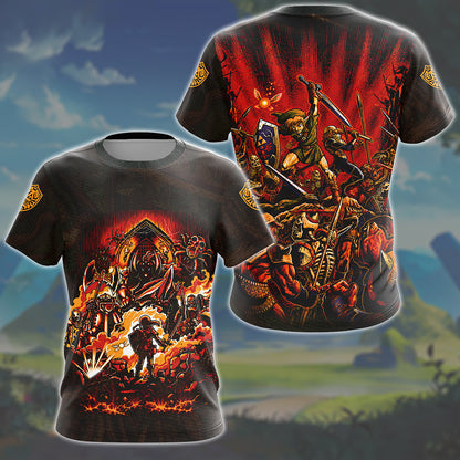 The Legend of Zelda Ocarina of Time Video Game All Over Printed T-shirt Tank Top Zip Hoodie Pullover Hoodie Hawaiian Shirt Beach Shorts Joggers