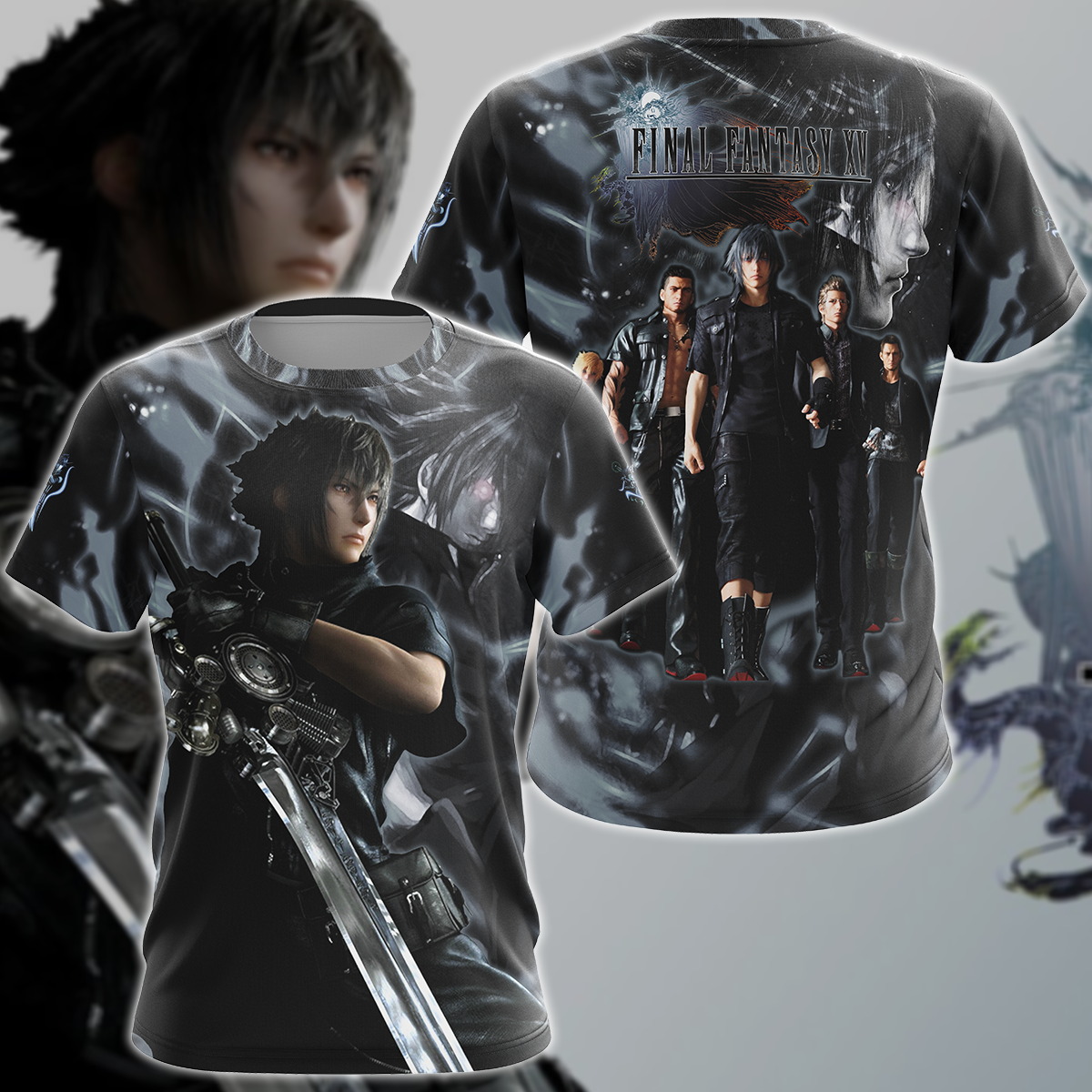 Final Fantasy XV Video Game 3D All Over Print T-shirt Tank Top Zip Hoodie Pullover Hoodie Hawaiian Shirt Beach Shorts Jogger T-shirt