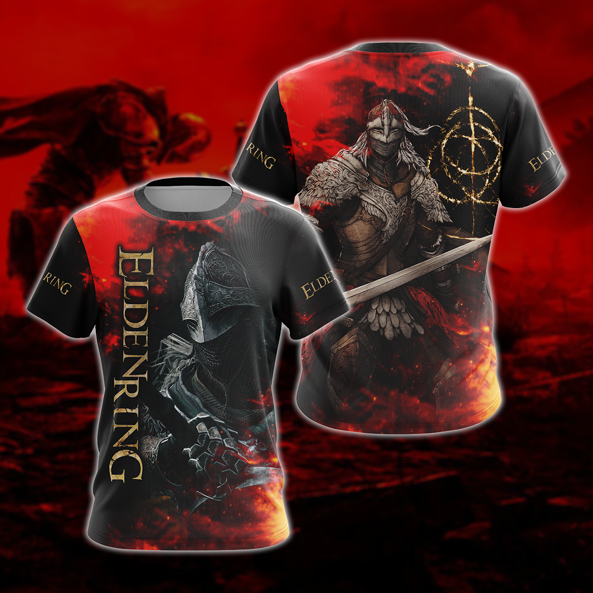 Elden Ring 3D All Over Print T-shirt Tank Top Zip Hoodie Pullover Hoodie Hawaiian Shirt Beach Shorts Jogger T-shirt