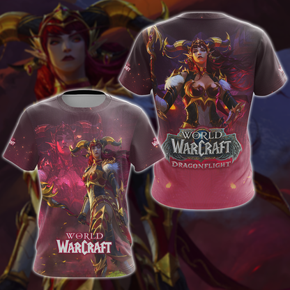 World of Warcraft: Dragonflight Video Game 3D All Over Printed T-shirt Tank Top Zip Hoodie Pullover Hoodie Hawaiian Shirt Beach Shorts Jogger T-shirt