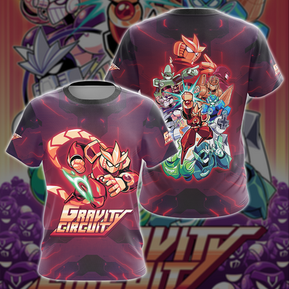 Gravity Circuit Video Game 3D All Over Printed T-shirt Tank Top Zip Hoodie Pullover Hoodie Hawaiian Shirt Beach Shorts Jogger T-shirt