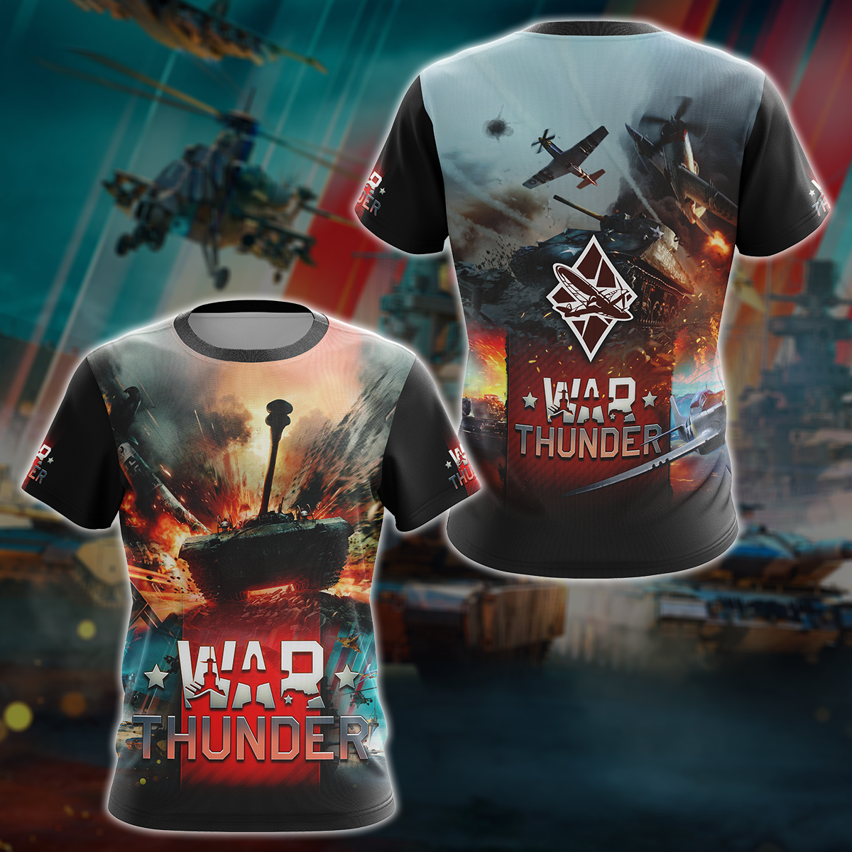 War Thunder Video Game 3D All Over Printed T-shirt Tank Top Zip Hoodie Pullover Hoodie Hawaiian Shirt Beach Shorts Jogger T-shirt
