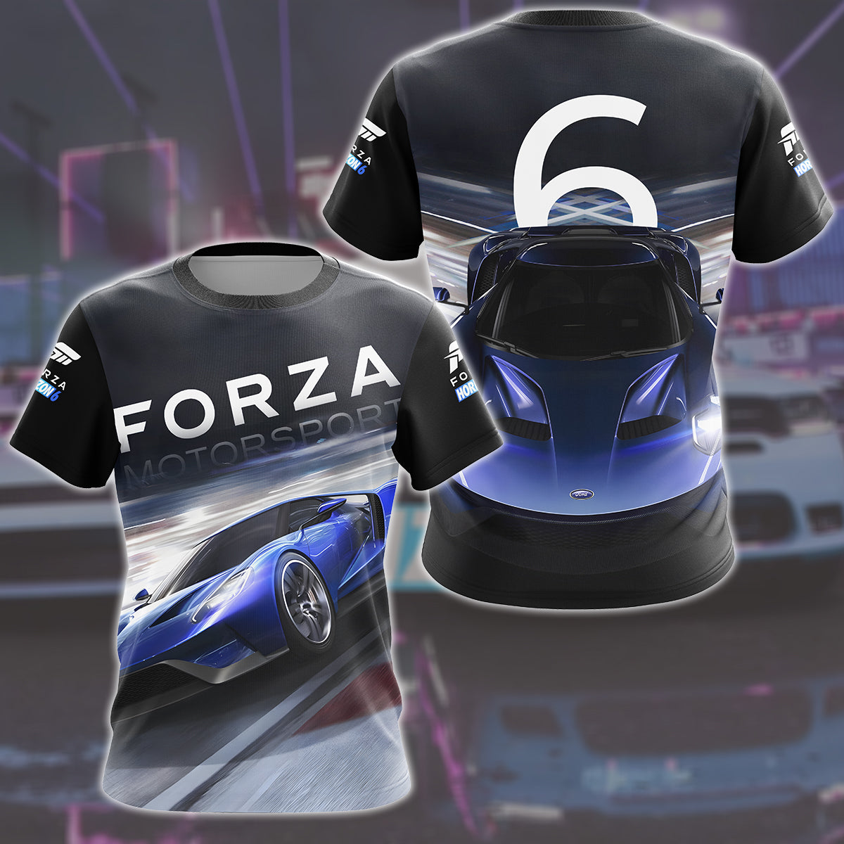 Forza Horizon 6 Video Game All Over Printed T-shirt Tank Top Zip Hoodie Pullover Hoodie Hawaiian Shirt Beach Shorts Joggers