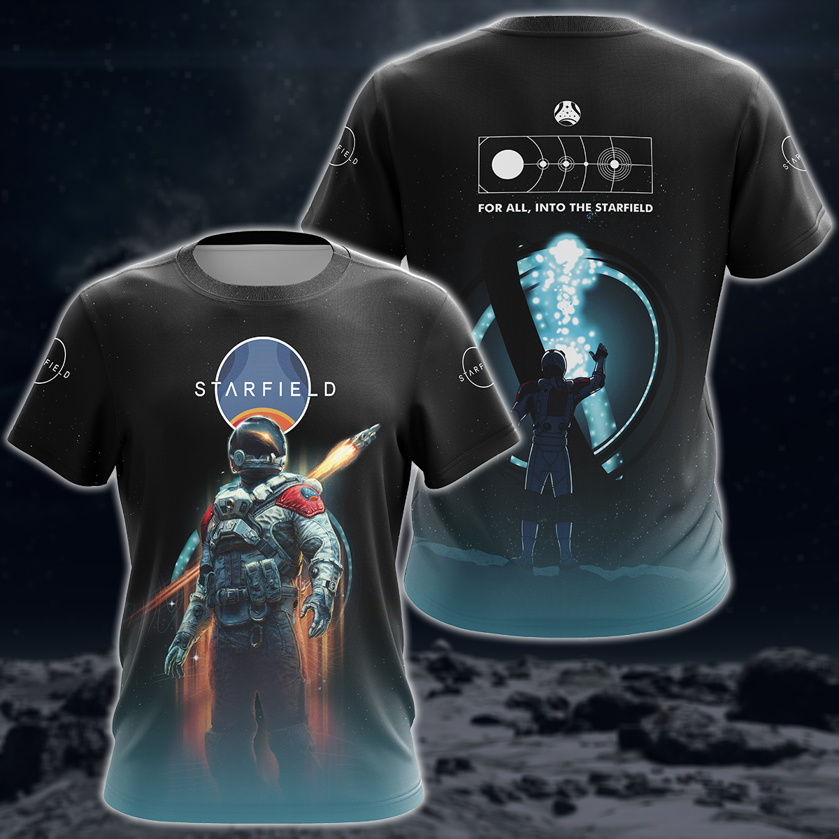 Starfield Video Game 3D All Over Printed T-shirt Tank Top Zip Hoodie Pullover Hoodie Hawaiian Shirt Beach Shorts Joggers T-shirt