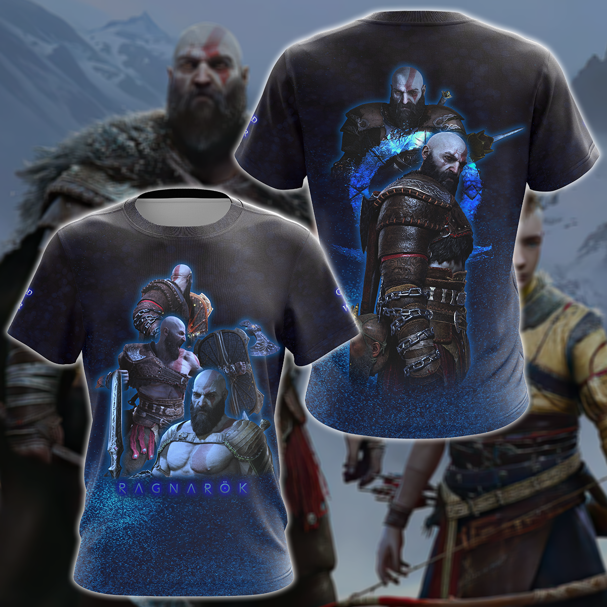 God of War Ragnarok Video Game 3D All Over Print T-shirt Tank Top Zip Hoodie Pullover Hoodie Hawaiian Shirt Beach Shorts Jogger T-shirt