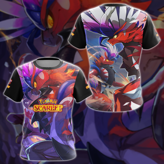 Pokemon Scarlet Video Game 3D All Over Printed T-shirt Tank Top Zip Hoodie Pullover Hoodie Hawaiian Shirt Beach Shorts Jogger T-shirt