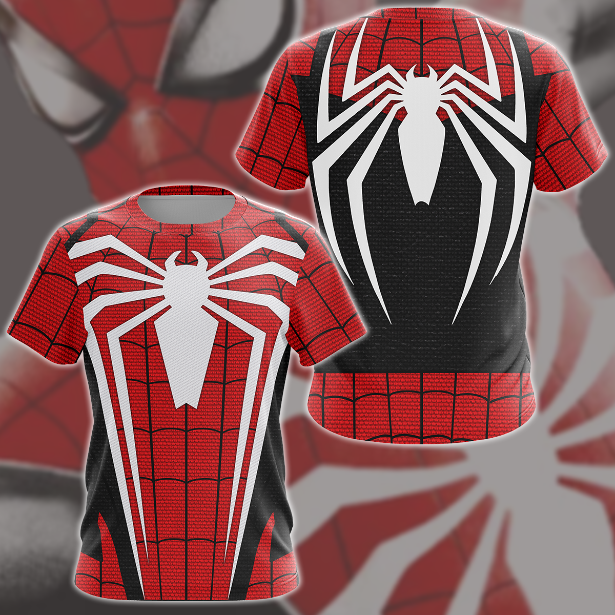 Spider-Man 2 Peter Parker Advanced Suit 2.0 Red & Black Cosplay Video Game All Over Printed T-shirt Tank Top Zip Hoodie Pullover Hoodie Hawaiian Shirt Beach Shorts Joggers