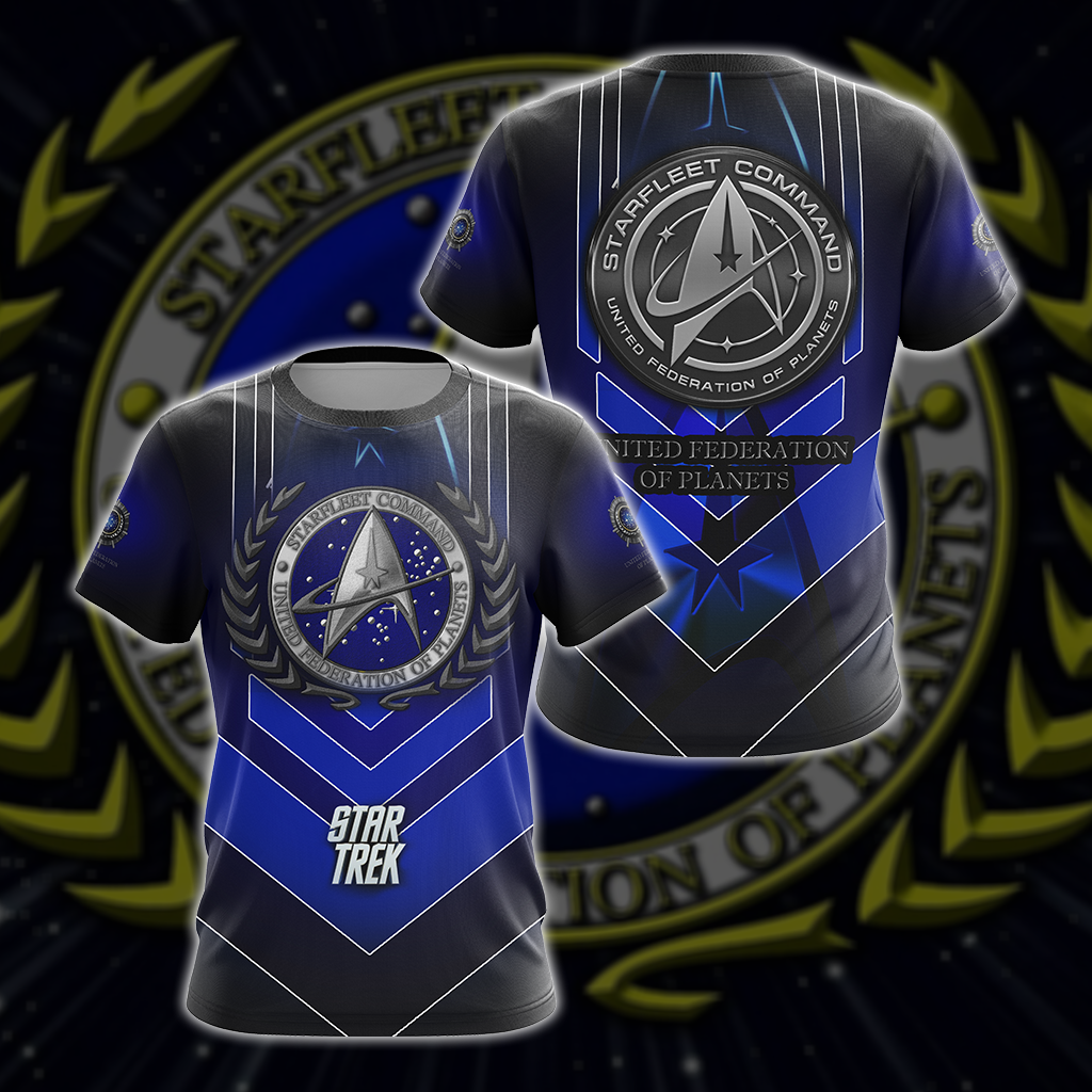 Star Trek United Federation of Planets All Over Print T-shirt Tank Top Zip Hoodie Pullover Hoodie Hawaiian Shirt T-shirt