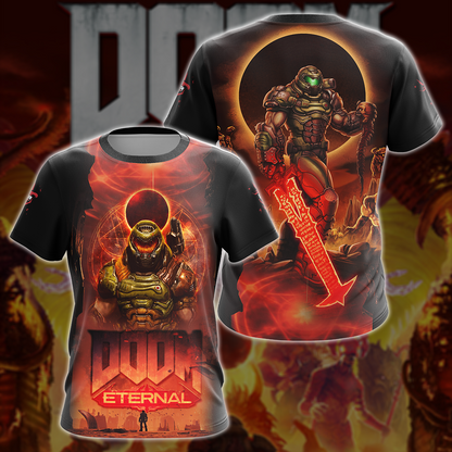 Doom Eternal Video Game All-Over T-shirt Hoodie Tank Top Hawaiian Shirt Beach Shorts Joggers T-shirt