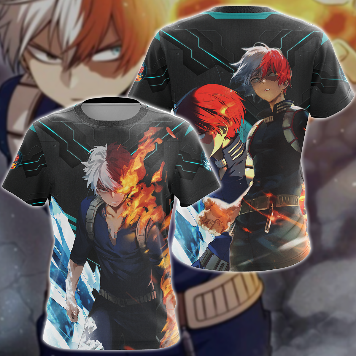 My Hero Academia Todoroki Shoto 3D All Over Print T-shirt Tank Top Zip Hoodie Pullover Hoodie Hawaiian Shirt Beach Shorts Jogger T-shirt