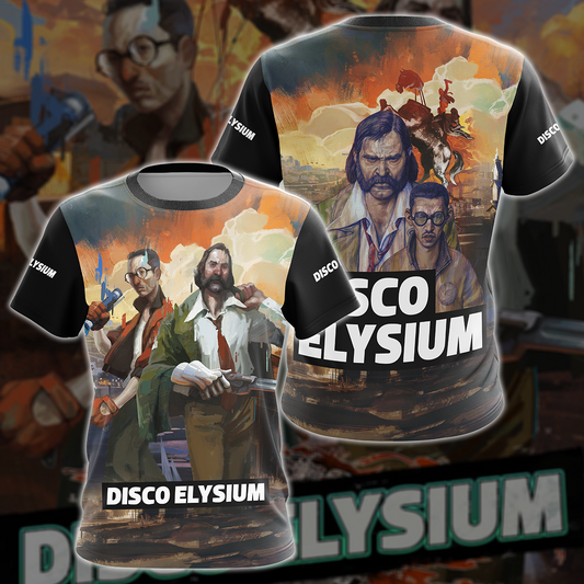 Disco Elysium Video Game All-Over T-shirt Hoodie Tank Top Hawaiian Shirt Beach Shorts Joggers T-shirt