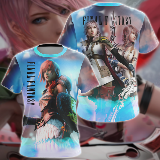 Final Fantasy XIII Video Game 3D All Over Print T-shirt Tank Top Zip Hoodie Pullover Hoodie Hawaiian Shirt Beach Shorts Jogger T-shirt