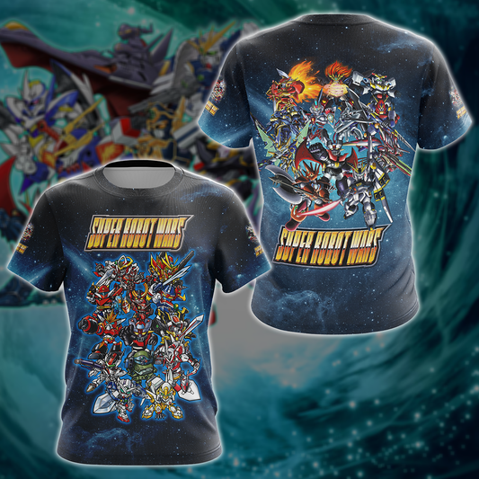 Super Robot Wars Video Game 3D All Over Printed T-shirt Tank Top Zip Hoodie Pullover Hoodie Hawaiian Shirt Beach Shorts Jogger T-shirt