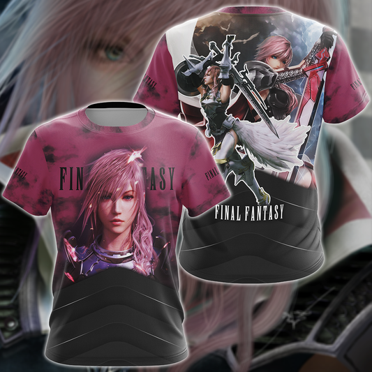 Final Fantasy XIII Video Game 3D All Over Print T-shirt Tank Top Zip Hoodie Pullover Hoodie Hawaiian Shirt Beach Shorts Jogger T-shirt