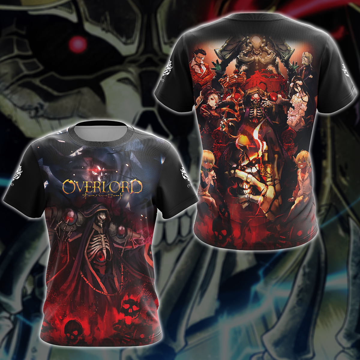 Overlord Anime Manga 3D All Over Print T-shirt Tank Top Zip Hoodie Pullover Hoodie Hawaiian Shirt Beach Shorts Jogger T-shirt S 