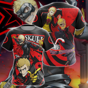 Persona 5 Strikers Ryuji Sakamoto Video Game 3D All Over Print T-shirt Tank Top Zip Hoodie Pullover Hoodie Hawaiian Shirt Beach Shorts Jogger T-shirt S 