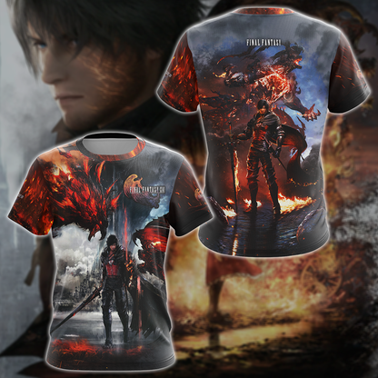 Final Fantasy XVI Video Game 3D All Over Printed T-shirt Tank Top Zip Hoodie Pullover Hoodie Hawaiian Shirt Beach Shorts Jogger T-shirt