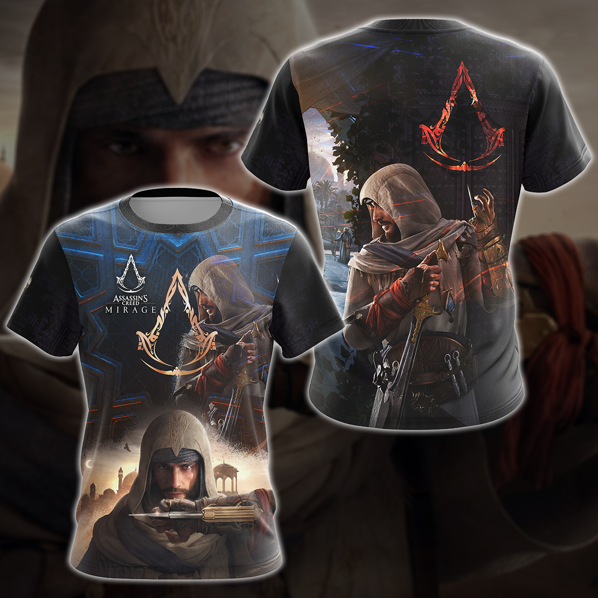 Assassin's Creed Mirage Video Game 3D All Over Print T-shirt Tank Top Zip Hoodie Pullover Hoodie Hawaiian Shirt Beach Shorts Jogger T-shirt S 