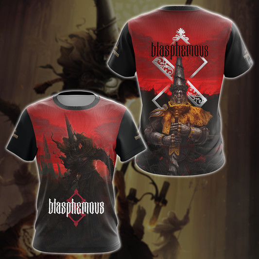 Blasphemous Video Game 3D All Over Printed T-shirt Tank Top Zip Hoodie Pullover Hoodie Hawaiian Shirt Beach Shorts Jogger T-shirt
