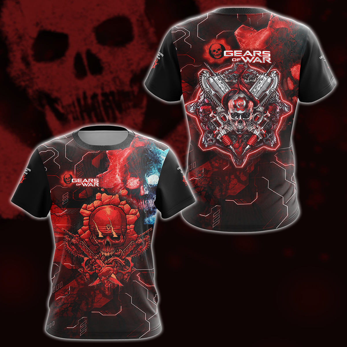 Gears of War Video Game 3D All Over Printed T-shirt Tank Top Zip Hoodie Pullover Hoodie Hawaiian Shirt Beach Shorts Jogger T-shirt S 