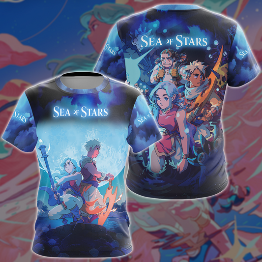 Sea of Stars Video Game 3D All Over Printed T-shirt Tank Top Zip Hoodie Pullover Hoodie Hawaiian Shirt Beach Shorts Joggers T-shirt
