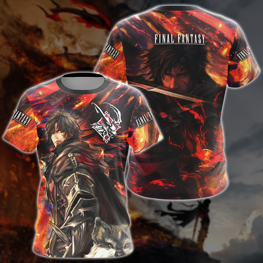 Final Fantasy XVI Video Game 3D All Over Printed T-shirt Tank Top Zip Hoodie Pullover Hoodie Hawaiian Shirt Beach Shorts Joggers T-shirt