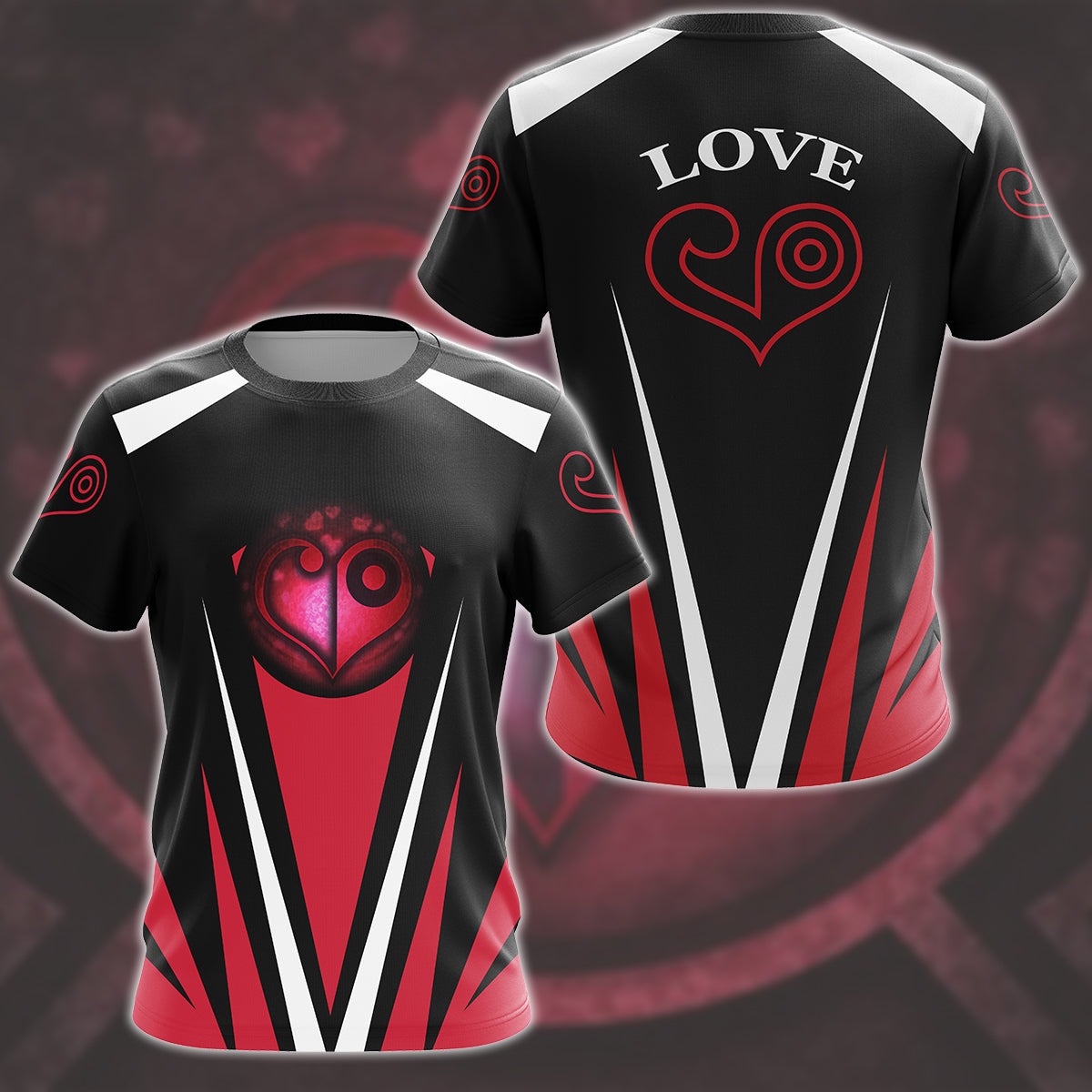 Digimon Crest Of Love Video Game All Over Printed T-shirt Tank Top Zip Hoodie Pullover Hoodie Hawaiian Shirt Beach Shorts Joggers T-shirt