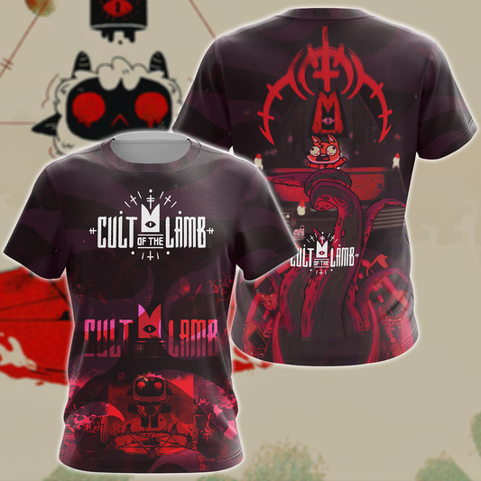 Cult of the Lamb Video Game 3D All Over Print T-shirt Tank Top Zip Hoodie Pullover Hoodie Hawaiian Shirt Beach Shorts Jogger T-shirt