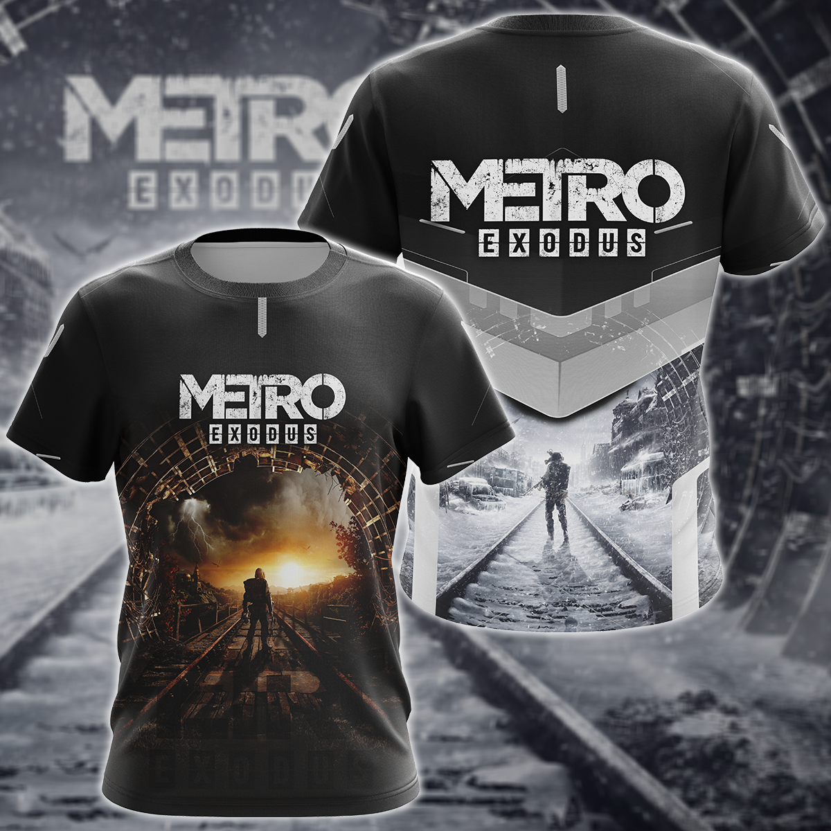 Metro Exodus Video Game 3D All Over Print T-shirt Tank Top Zip Hoodie Pullover Hoodie Hawaiian Shirt Beach Shorts Jogger T-shirt S 