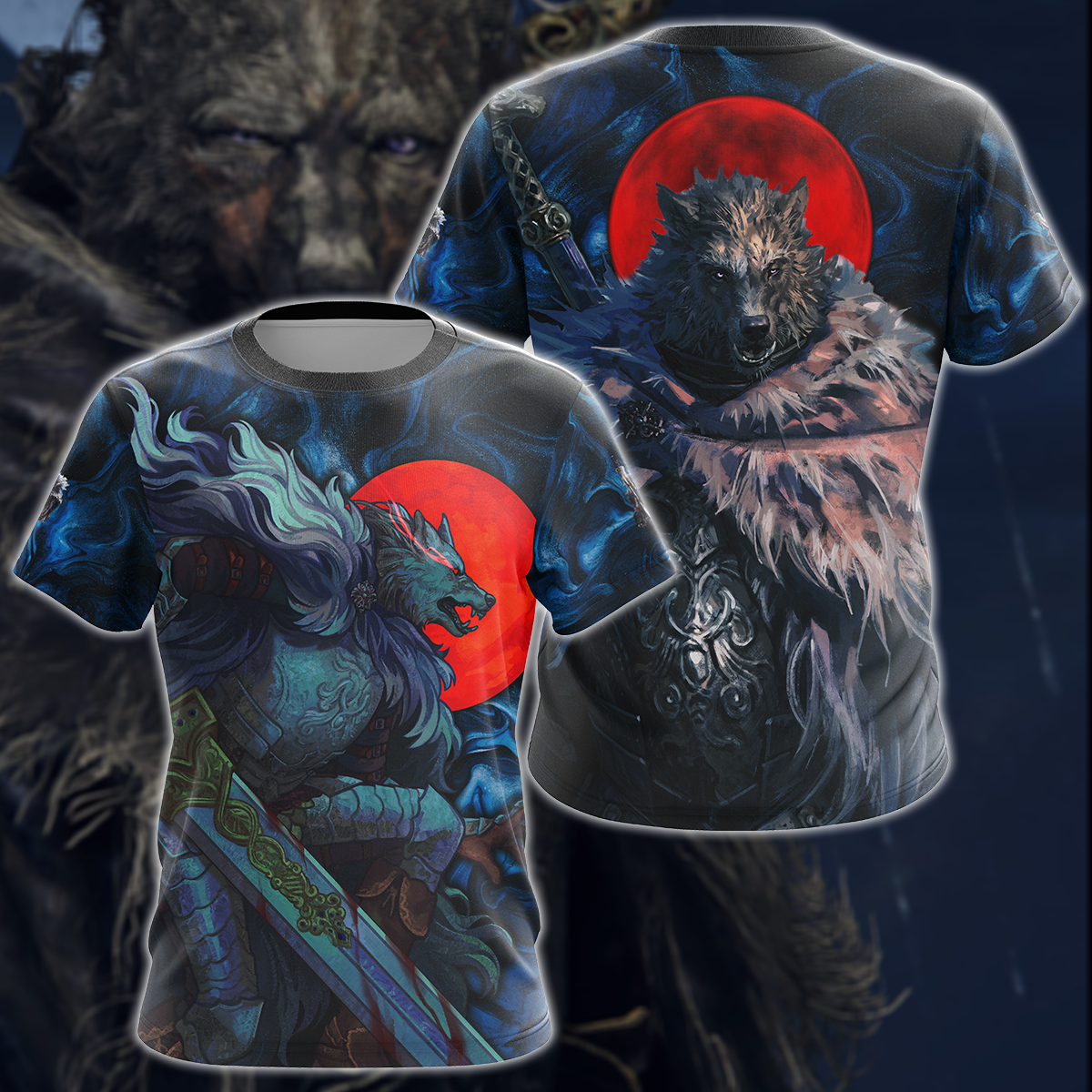 Elden Ring Blaidd Video Game 3D All Over Print T-shirt Tank Top Zip Hoodie Pullover Hoodie Hawaiian Shirt Beach Shorts Jogger T-shirt