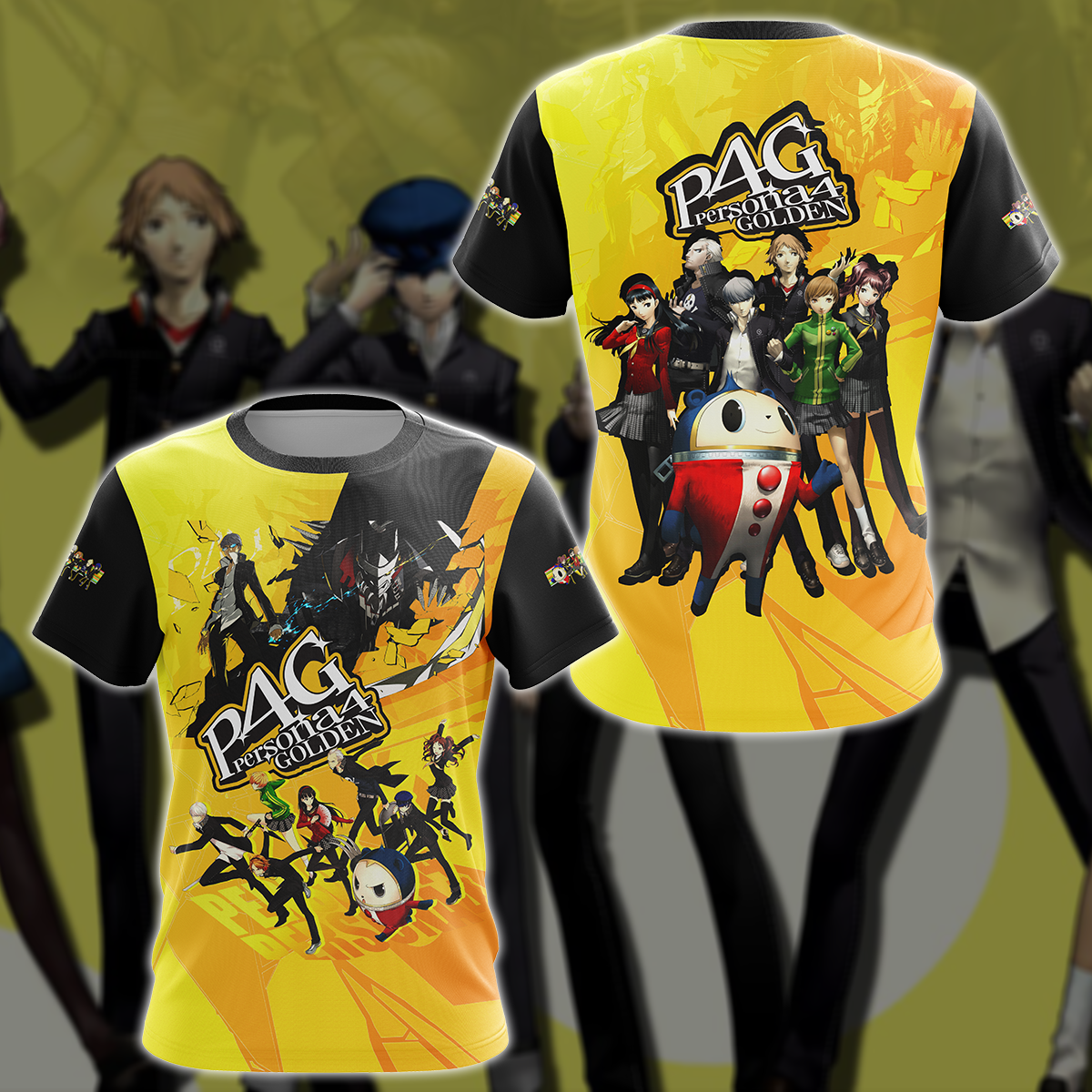 Persona 4 Golden Video Game 3D All Over Printed T-shirt Tank Top Zip Hoodie Pullover Hoodie Hawaiian Shirt Beach Shorts Jogger T-shirt S 