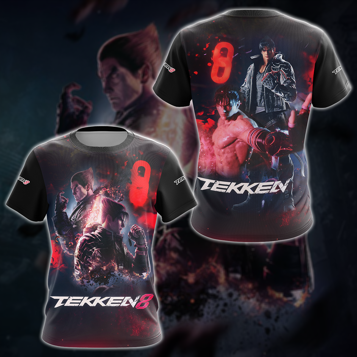 Tekken 8 Video Game 3D All Over Printed T-shirt Tank Top Zip Hoodie Pullover Hoodie Hawaiian Shirt Beach Shorts Jogger T-shirt S 